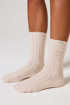 Chaussettes tricotées - Beige