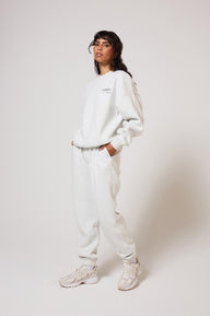 ALL SZN pantalon de jogging biologique à revers - Light Grey Marl