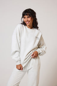 ALL SZN organique Sweat à Capuche Oversize grande taille Style 3 - Light Grey Marl