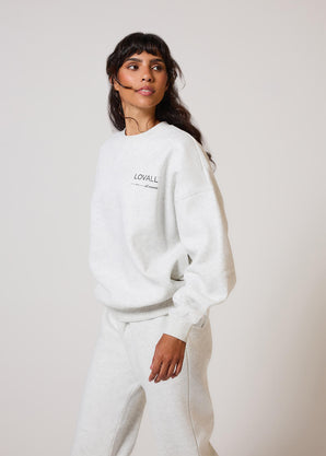 ALL SZN organique Sweat à Capuche Oversize grande taille Style 3 - Light Grey Marl