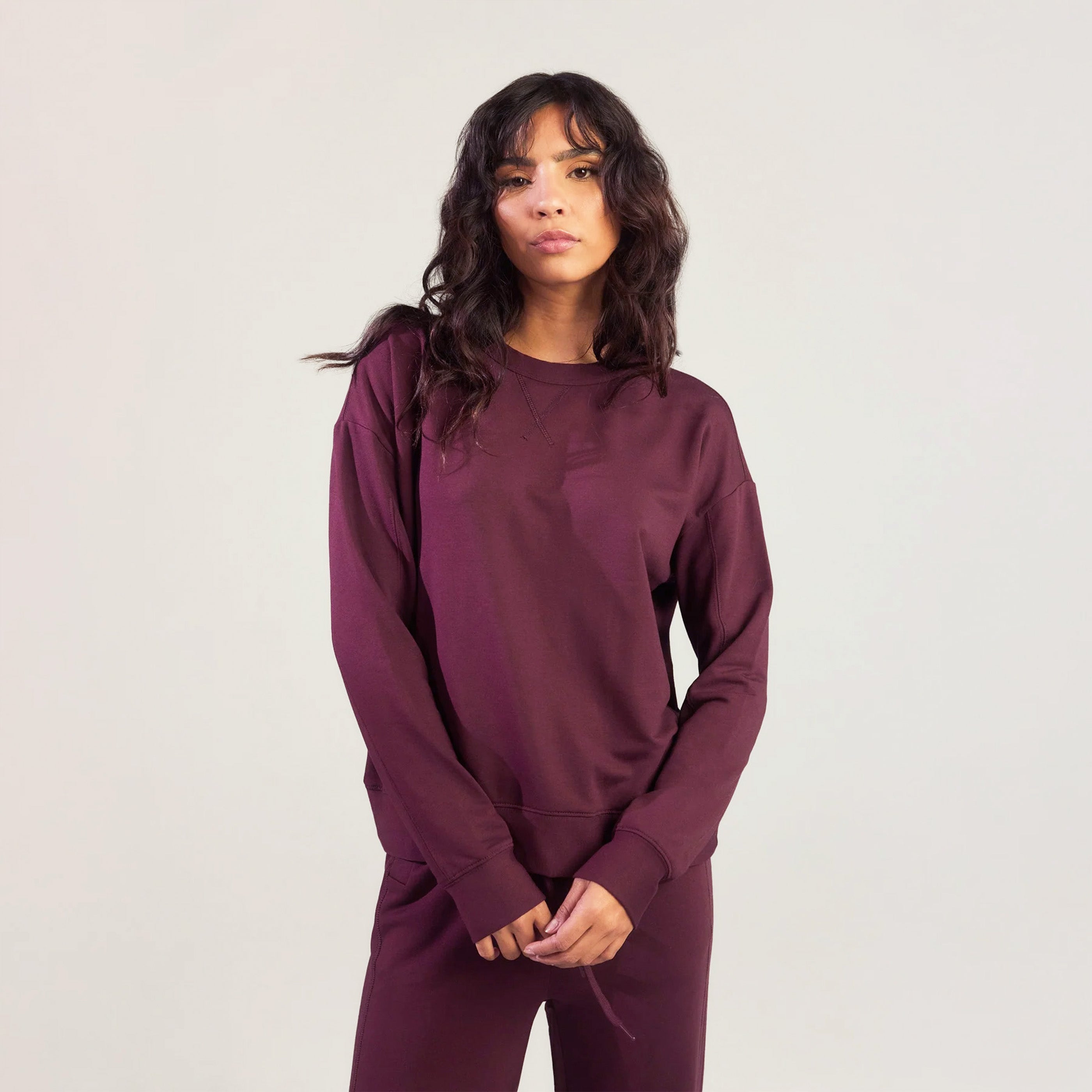Sweat-shirt Luxe Lounge - Cerise Foncé