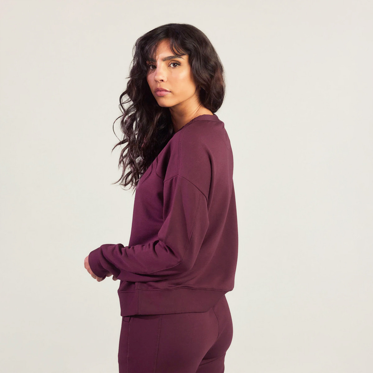 Sweat-shirt Luxe Lounge - Cerise Foncé