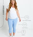 Legging de grossesse court Everyday - Powder Bleu