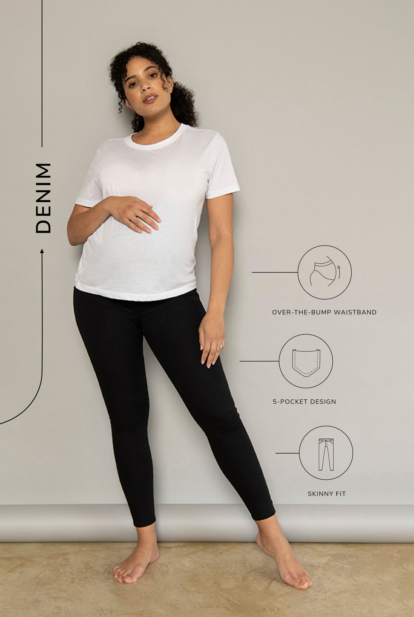 Jegging de grossesse - Noir