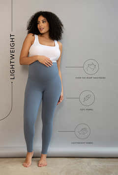 Legging de grossesse léger pour tous les jours – Bleu acier