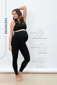 Legging de maternité ultime sans coutures – Noir
