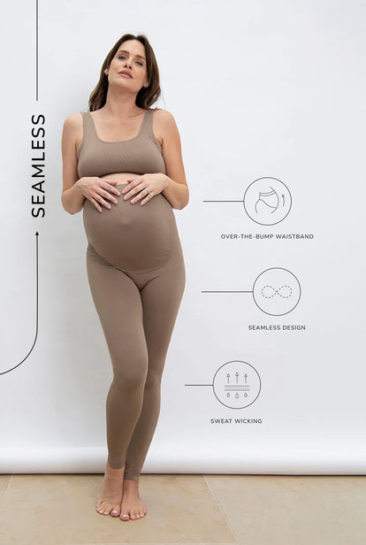 Legging de grossesse sans couture Ultimate - Oatmeal Avione