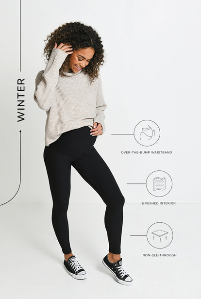 Legging de grossesse Winter Everyday - Noir