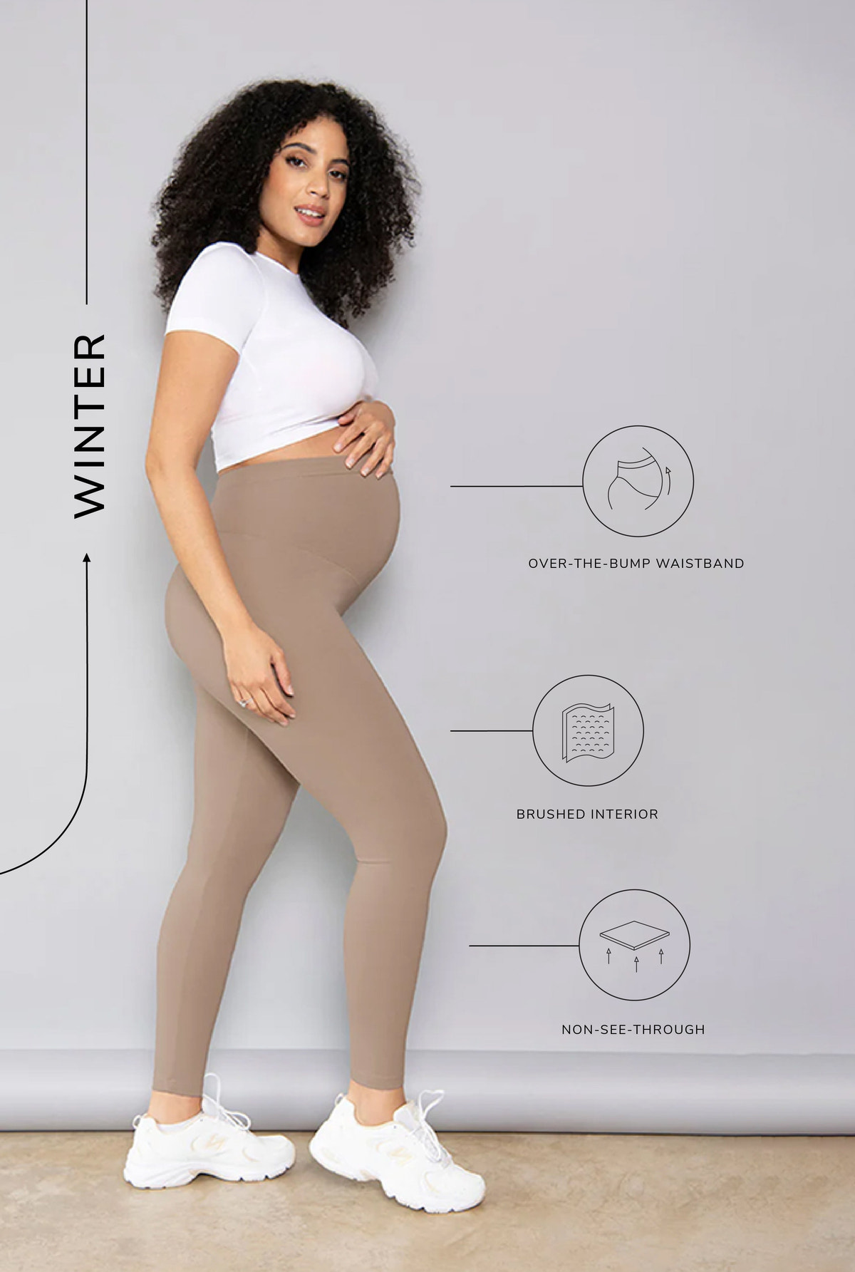 Legging de maternité hivernal de tous les jours - Pierre