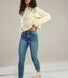 Jean Mom slim - Mid Bleu