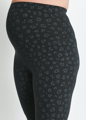 Legging de grossesse Everyday - Noir Animal Print