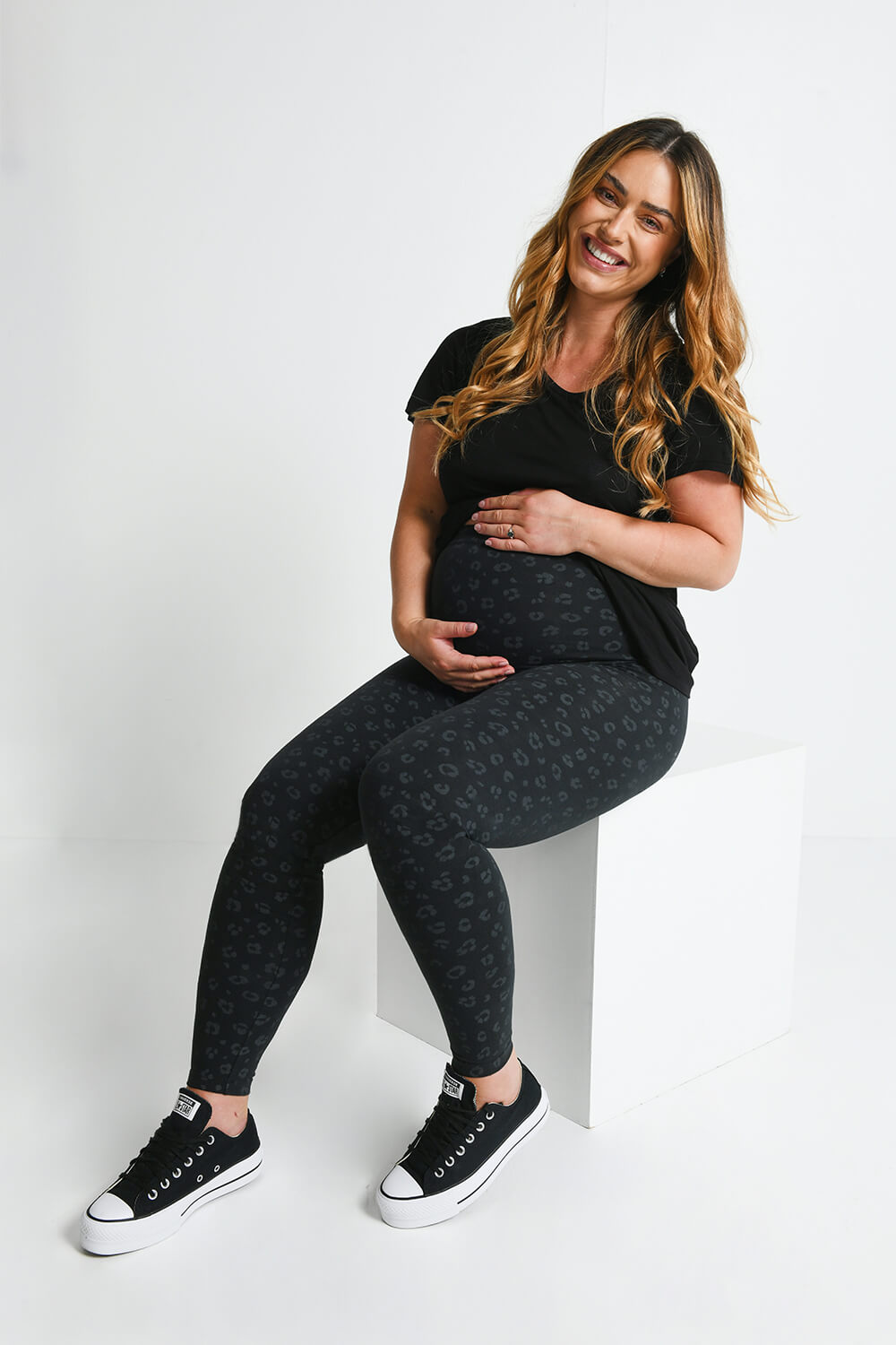 Legging de grossesse Everyday - Noir Animal Print