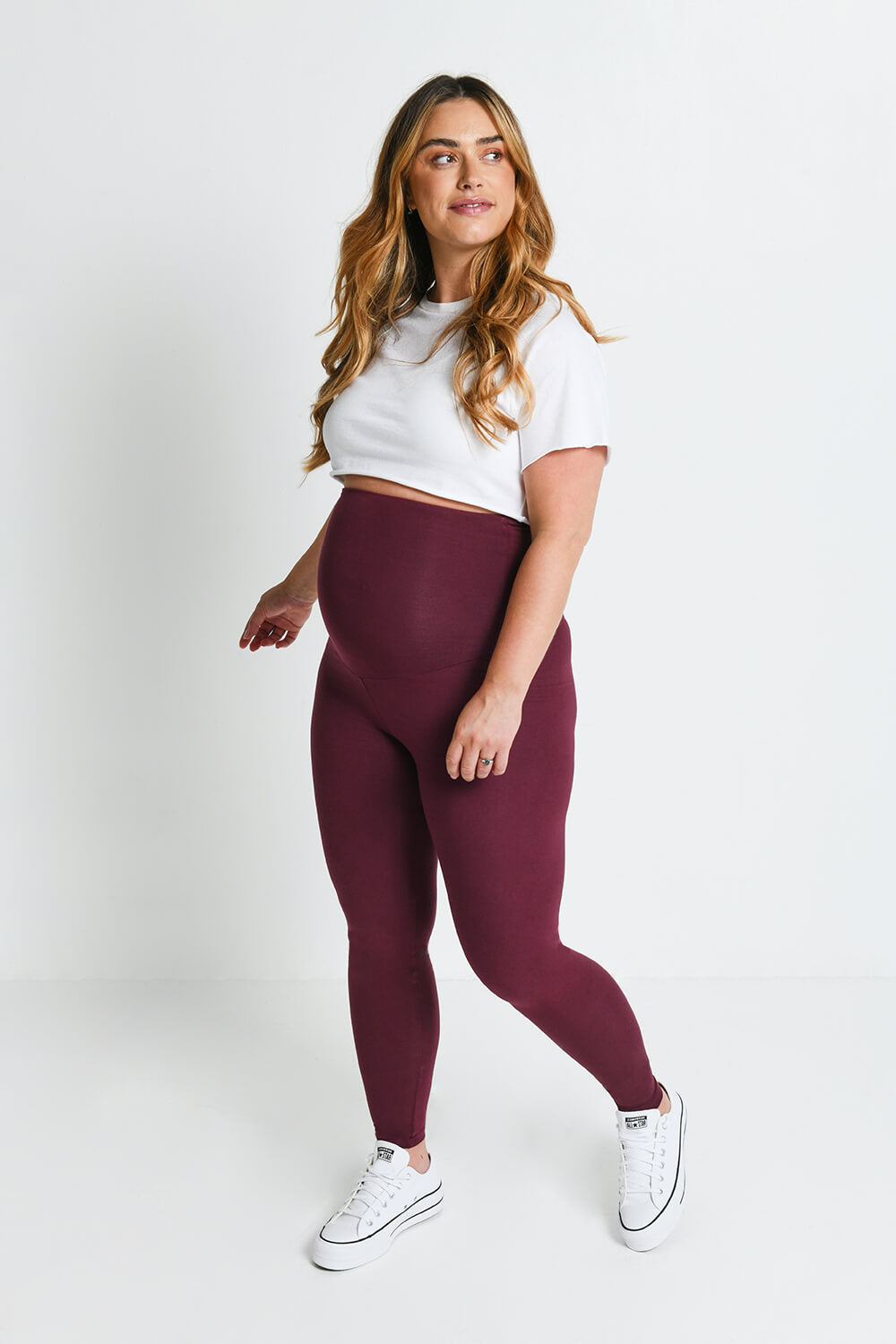 Legging léger de grossesse Everyday - Burgunder