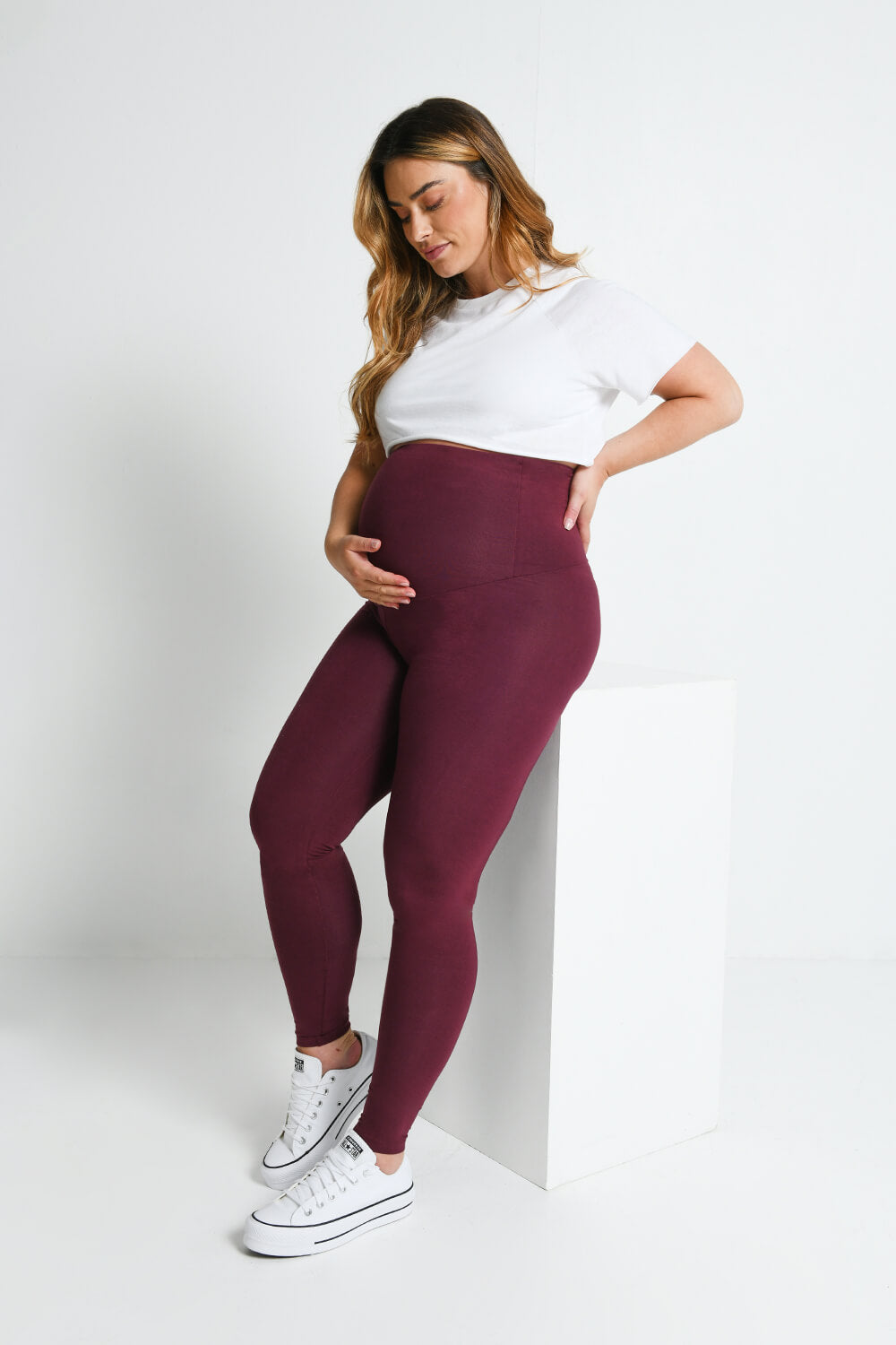 Legging léger de grossesse Everyday - Burgunder