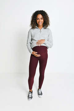 Legging de grossesse d'hiver de tous les jours - Bordeaux