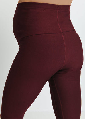 Legging de grossesse Winter Everyday - Burgunder