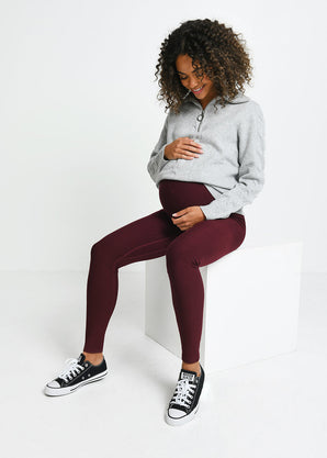 Legging de grossesse Winter Everyday - Burgunder