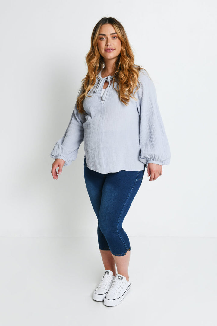Jegging de grossesse court - Dark Bleu
