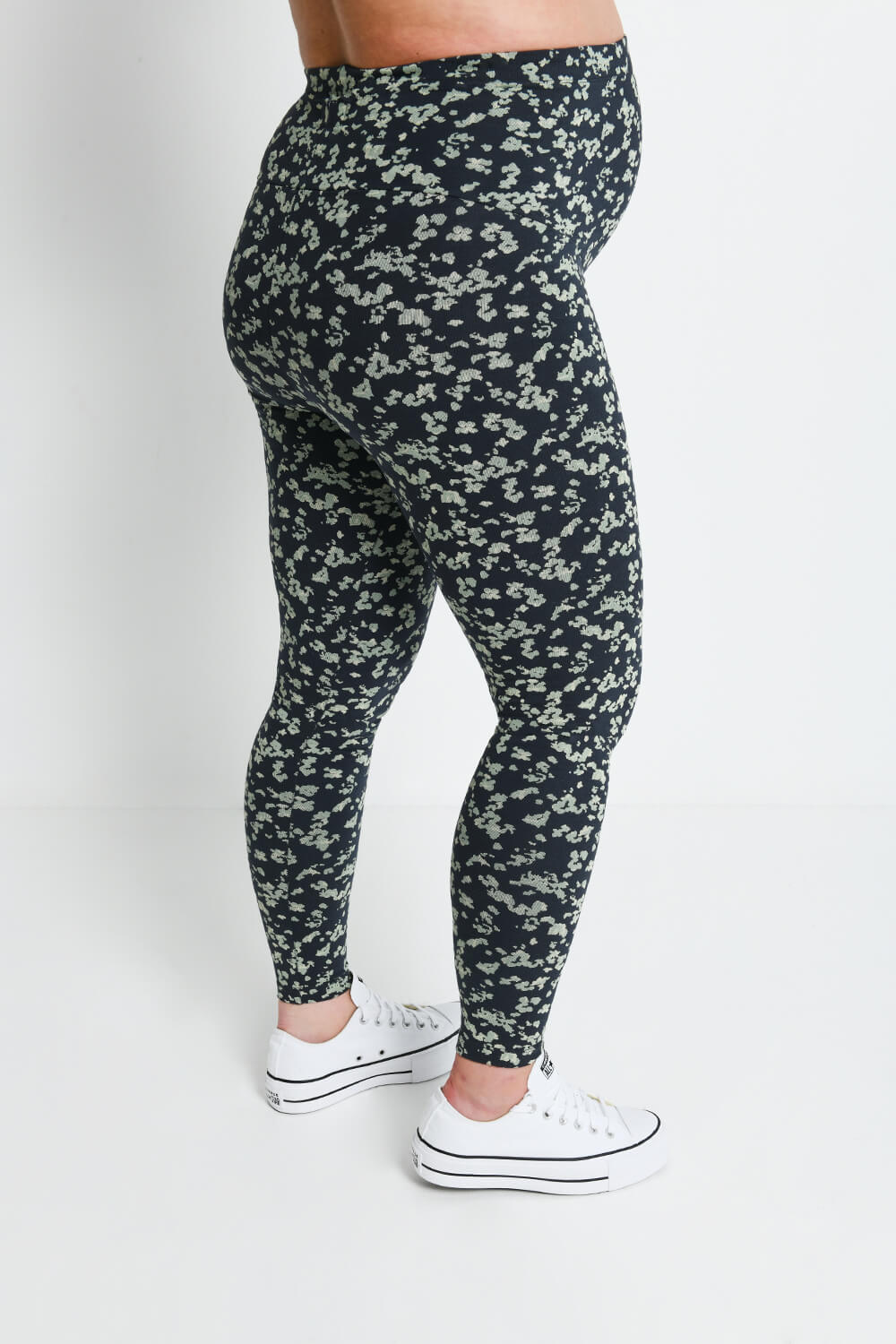 Legging de grossesse Everyday - Marine/Vert Floral
