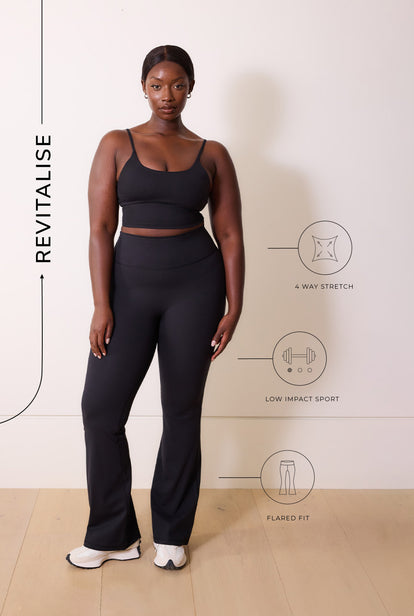 Legging flare grande taille 24/7 Revitalise - Midnight Noir