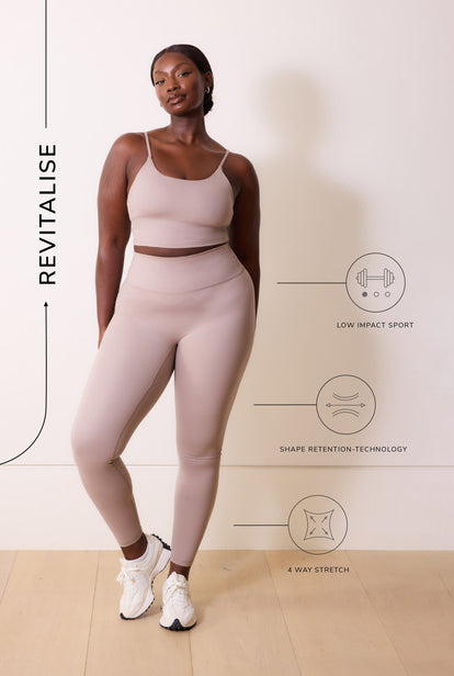 Legging taille haute grande taille 24/7 Revitalise - Clay