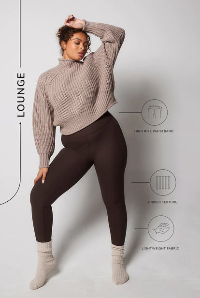 Legging côtelé - Espresso Brown