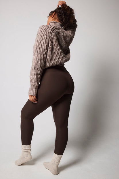 Legging côtelé - Espresso Brown