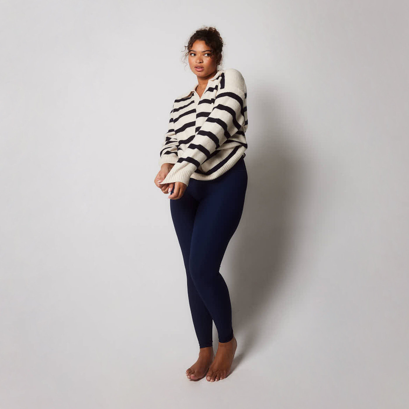 Legging côtelé grande taille - Navy