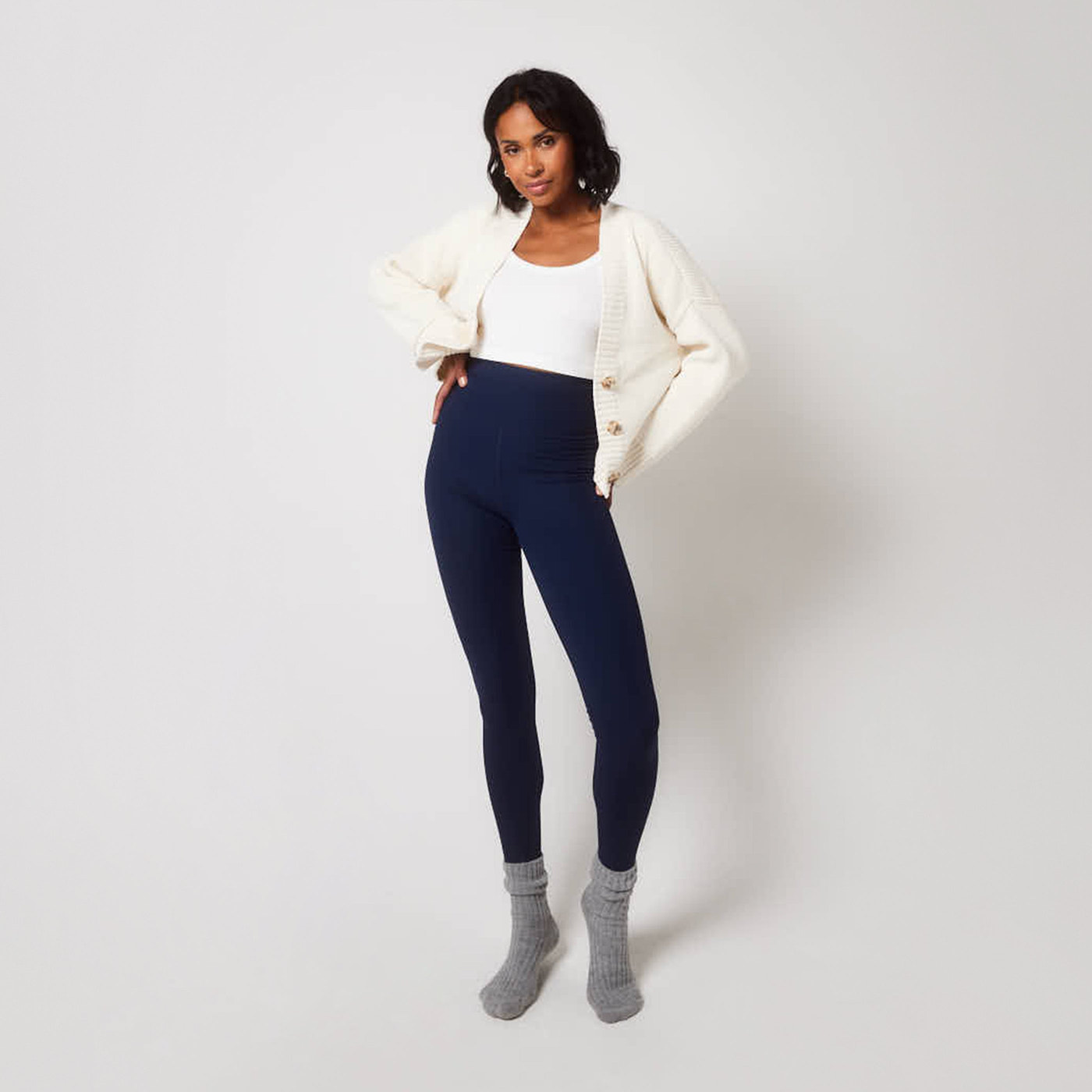 Legging côtelé - Navy
