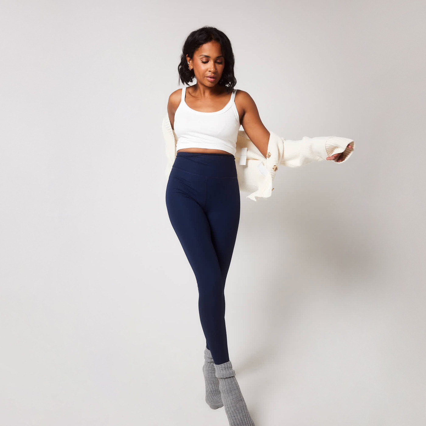 Legging côtelé - Navy
