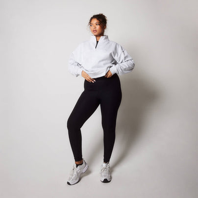 Legging côtelé grande taille - Noir