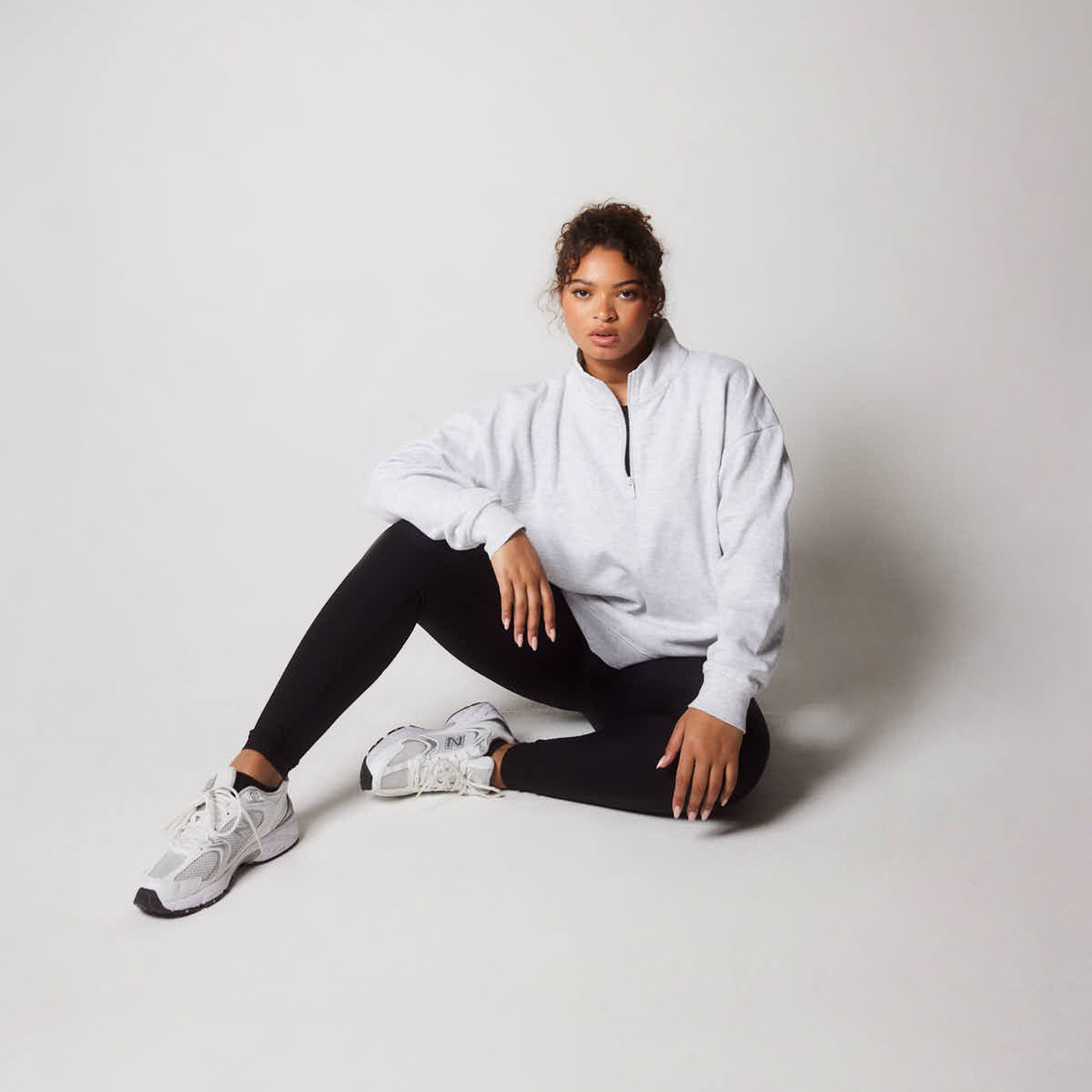 Legging côtelé grande taille - Noir