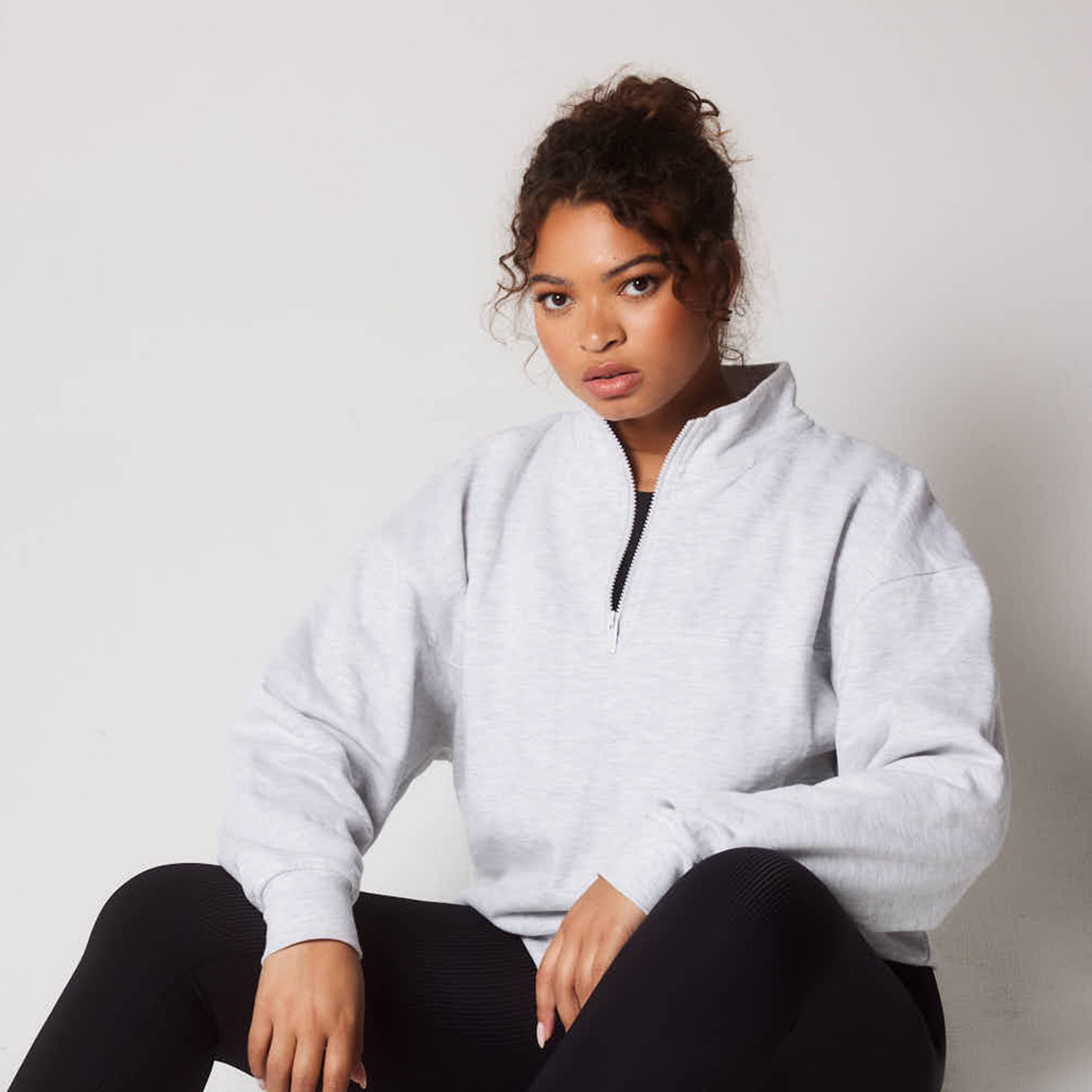 Legging côtelé grande taille - Noir