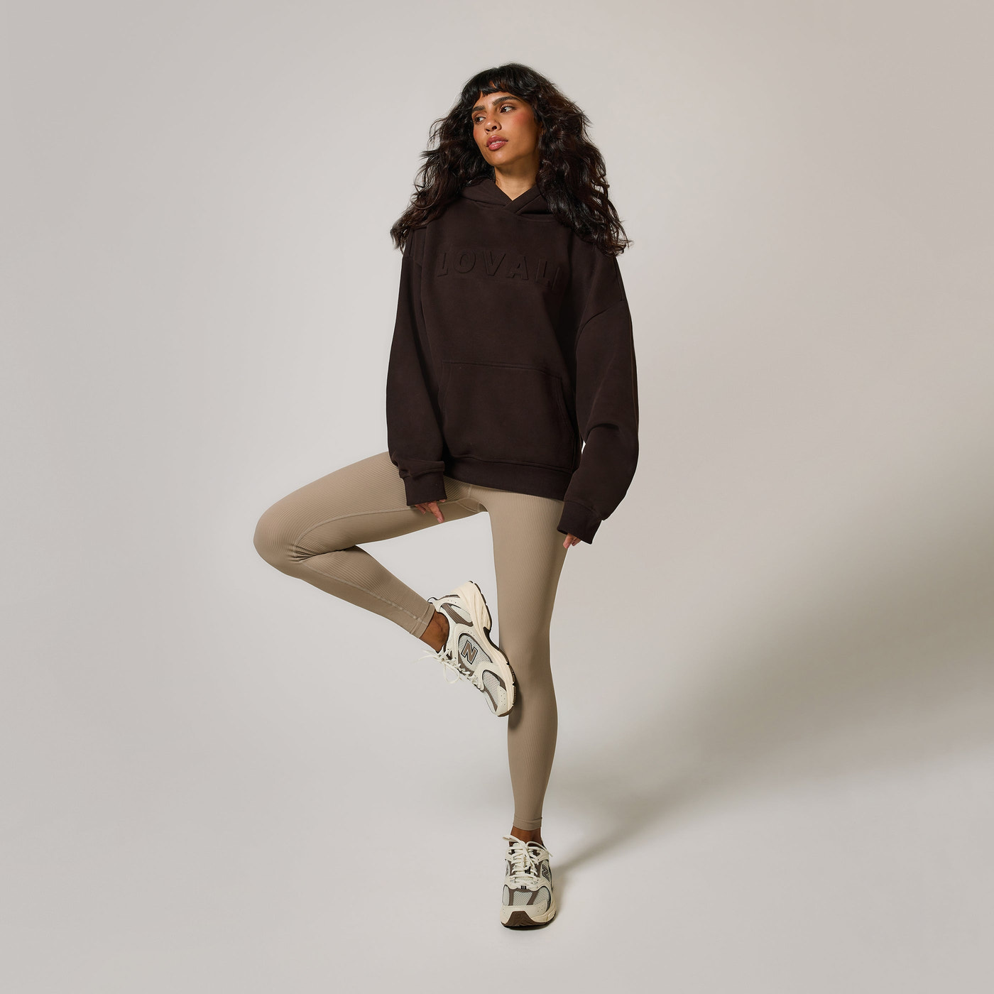 Poids lourd Sweat à Capuche Oversize grande taille - Espresso Brown