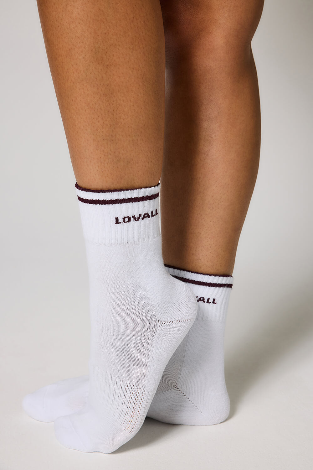 Chaussettes de sport côtelées – Bordeaux