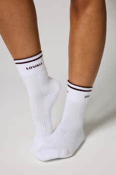 Chaussettes de sport côtelées – Bordeaux