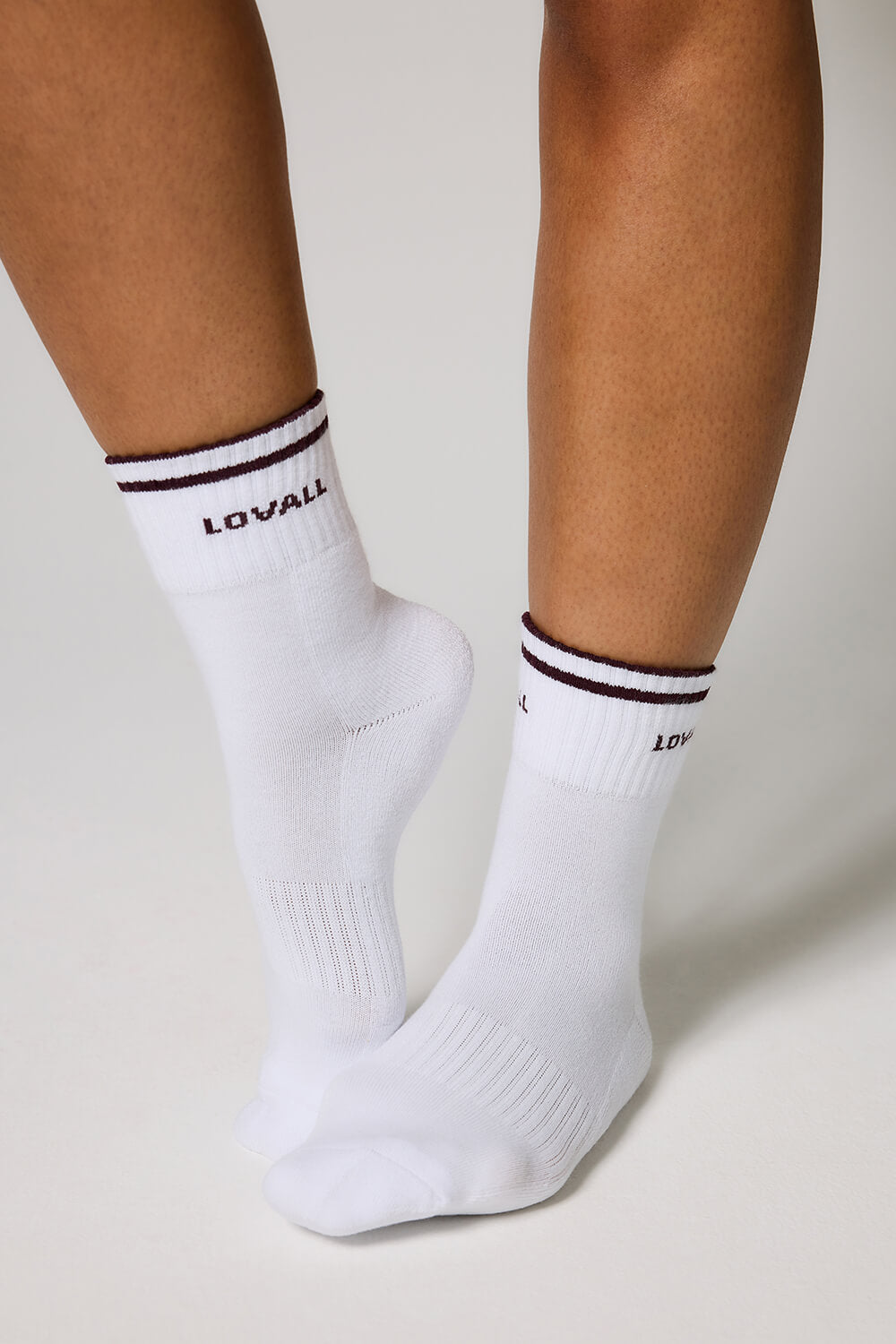 Chaussettes de sport côtelées – Bordeaux