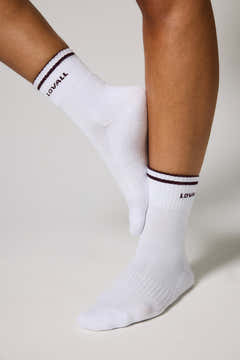 Chaussettes de sport côtelées – Bordeaux