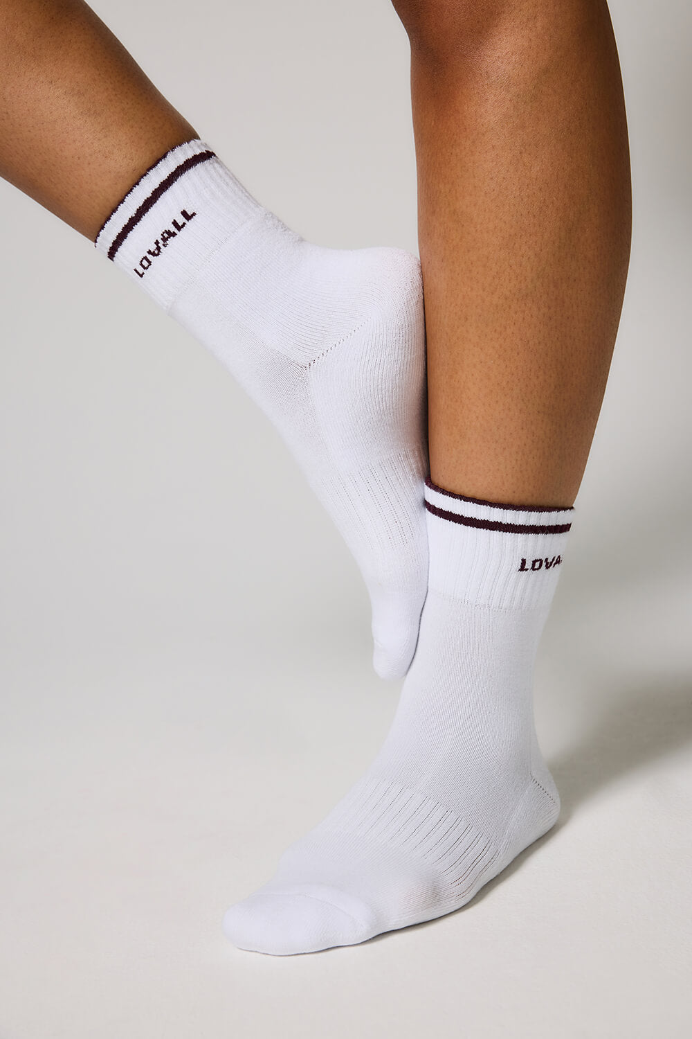 Chaussettes de sport côtelées – Bordeaux