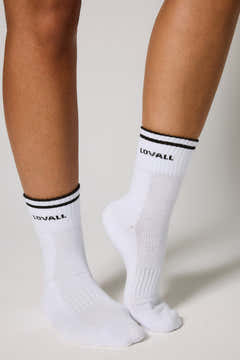 Chaussettes de sport côtelées - Café noir