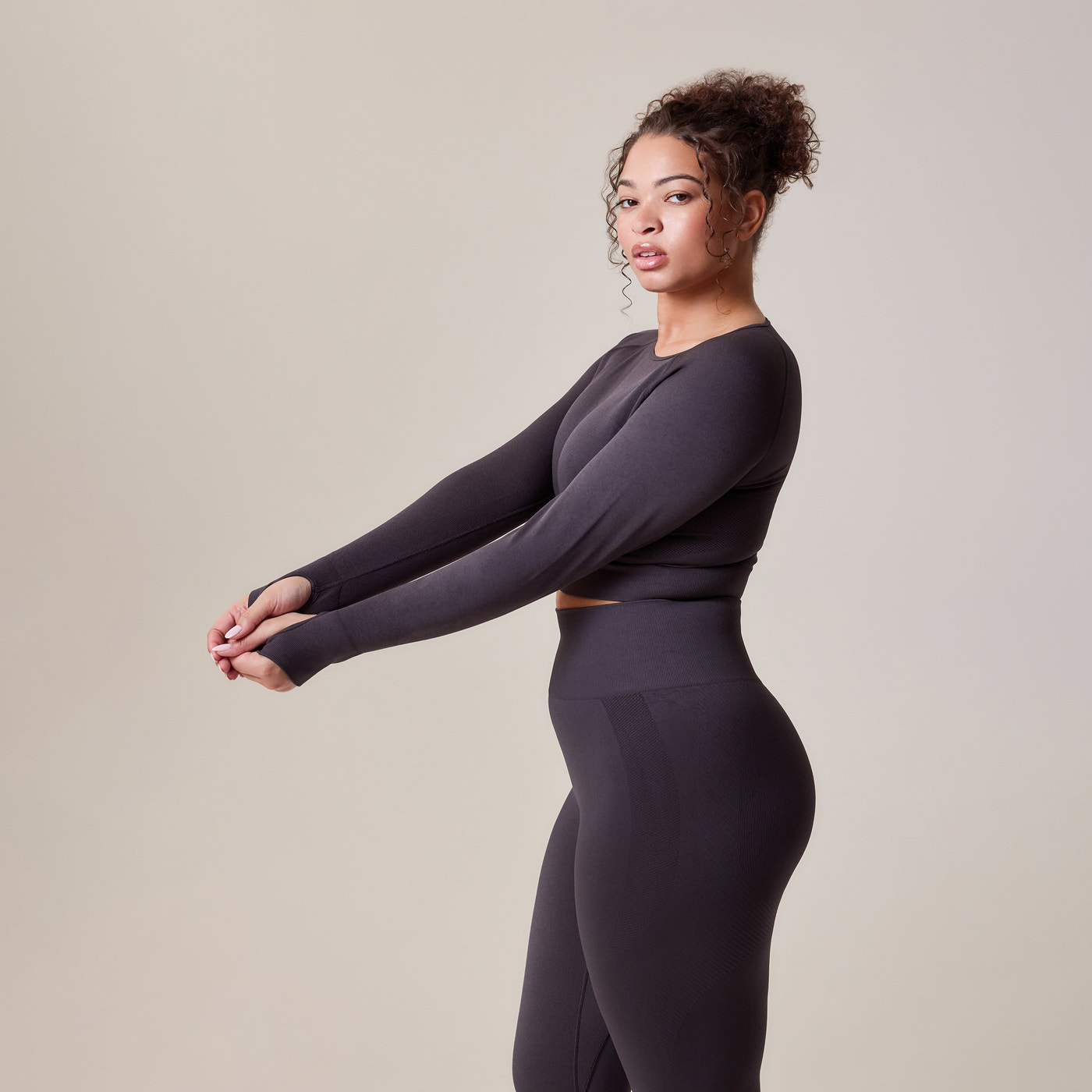 Curve Sculpt Seamless Long Sleeve Top - Shadow