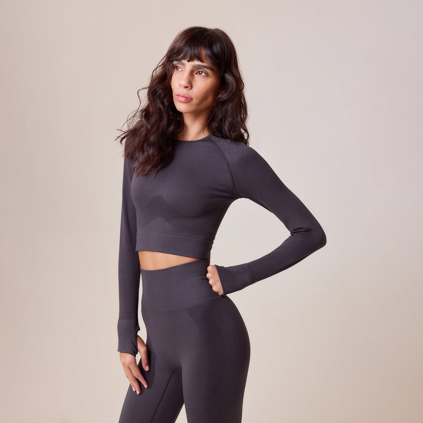 Sculpt Seamless Long Sleeve Top - Shadow