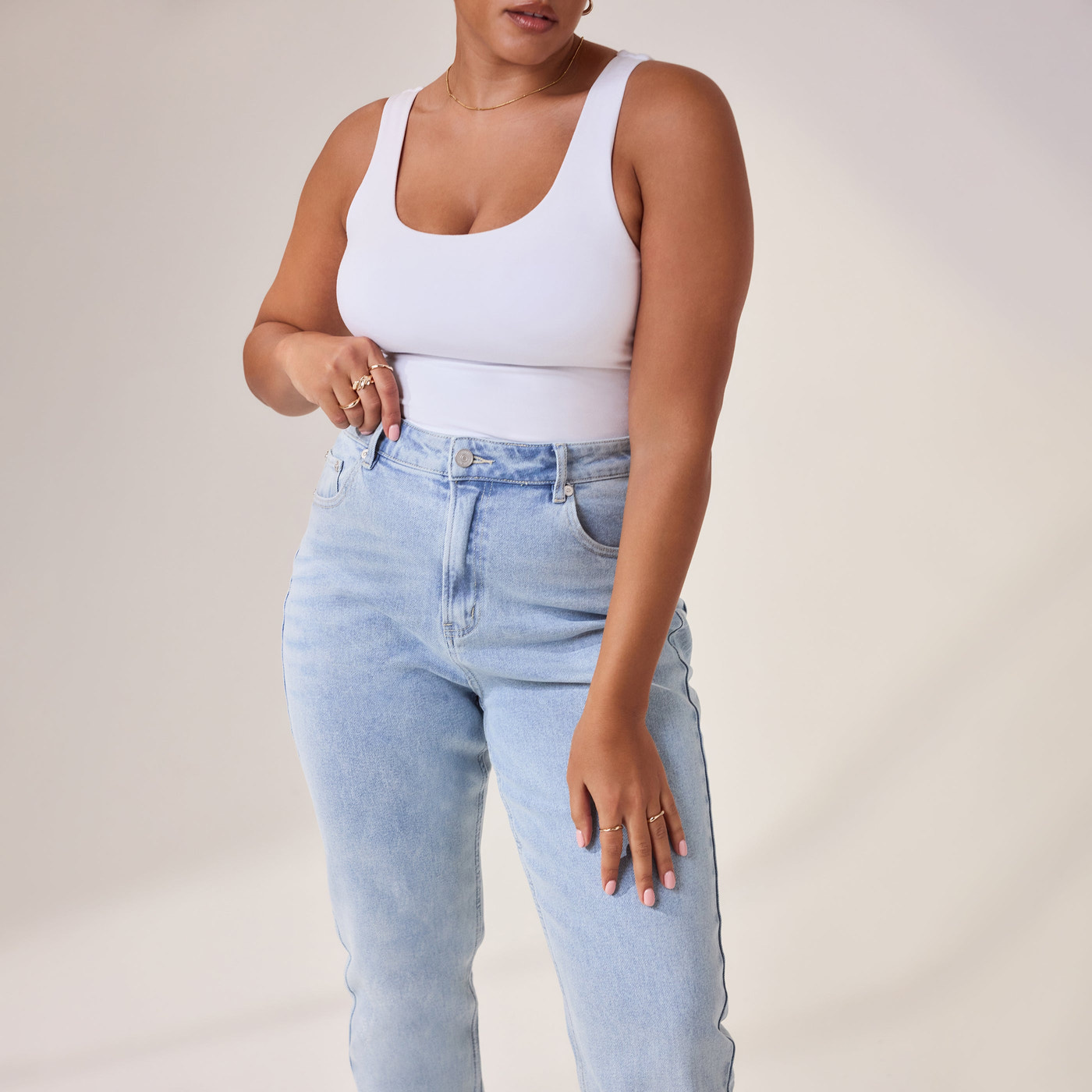 Jean straight grande taille - Light Bleach