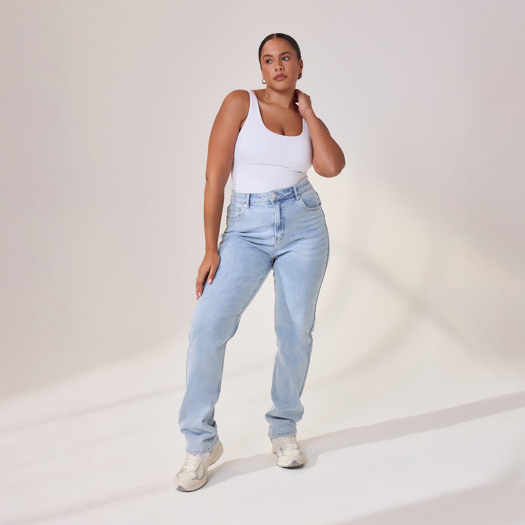 Jean straight grande taille - Light Bleach