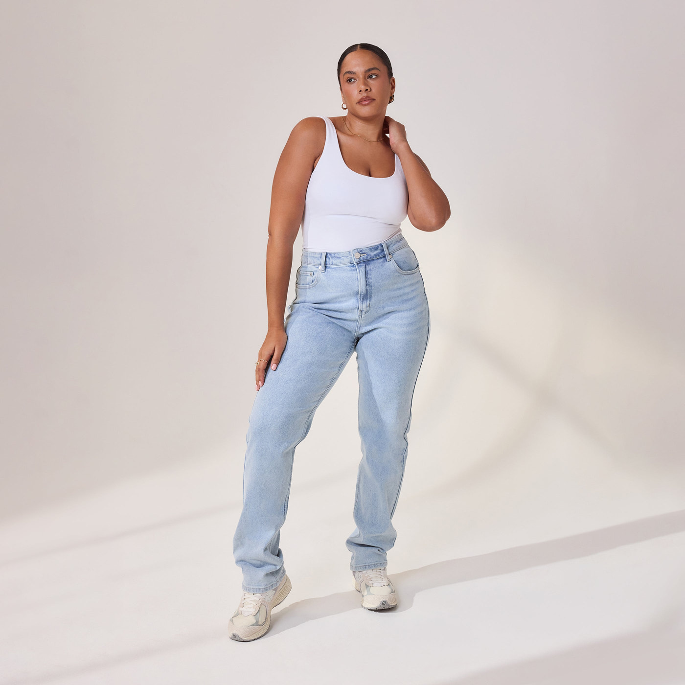 Jean straight grande taille - Light Bleach