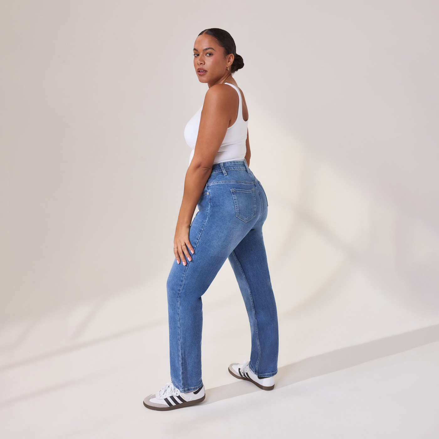 Jean straight grande taille - Mid Bleu
