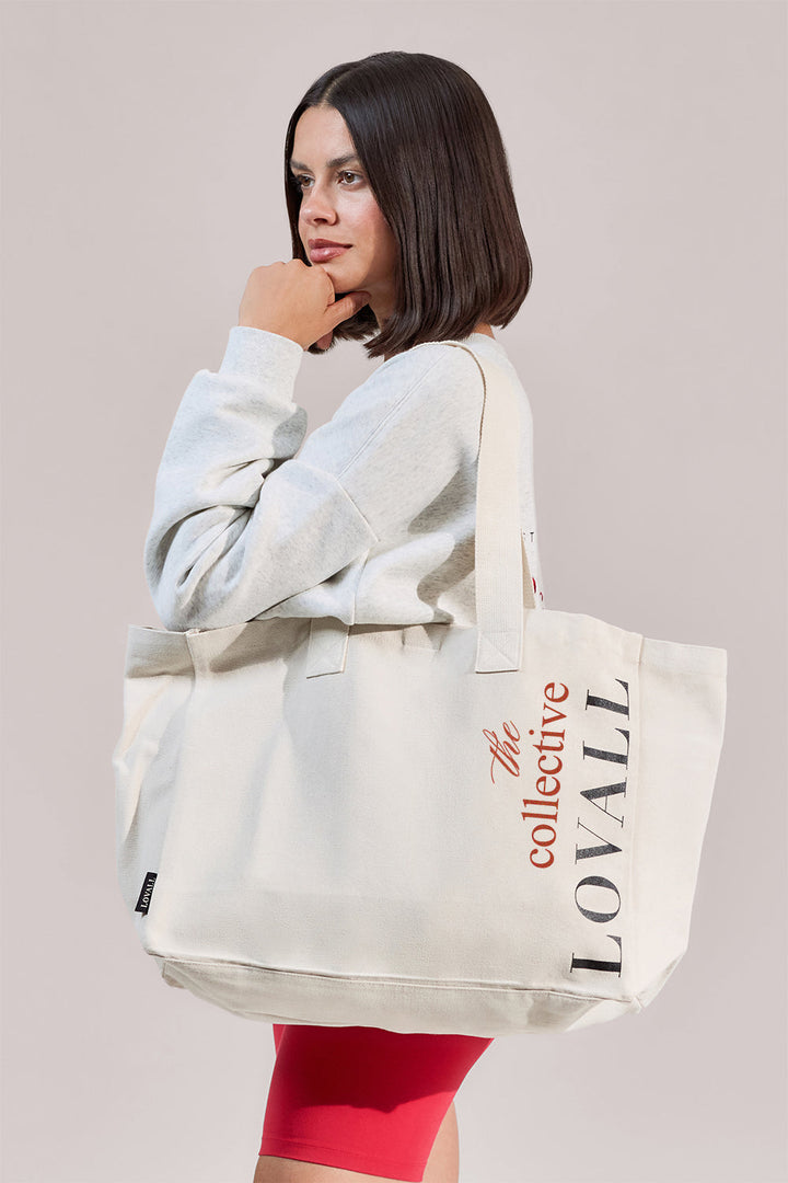 Sac fourre-tout recyclé Lovall Collective - Écru
