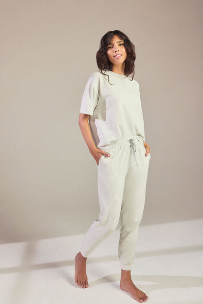 Ensemble de pyjama en coton peigné - Light Gris