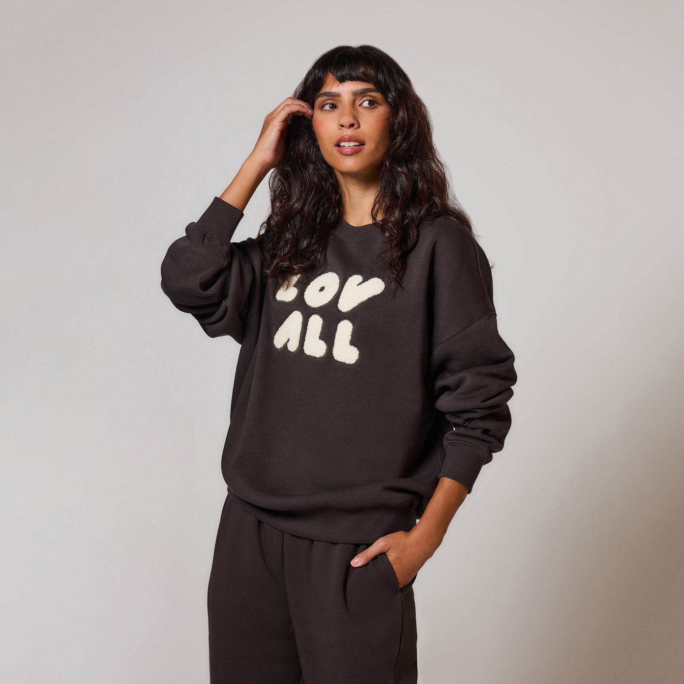 ALL SZN organique Sweat à Capuche Oversize grande taille Style 1 - Black Coffee