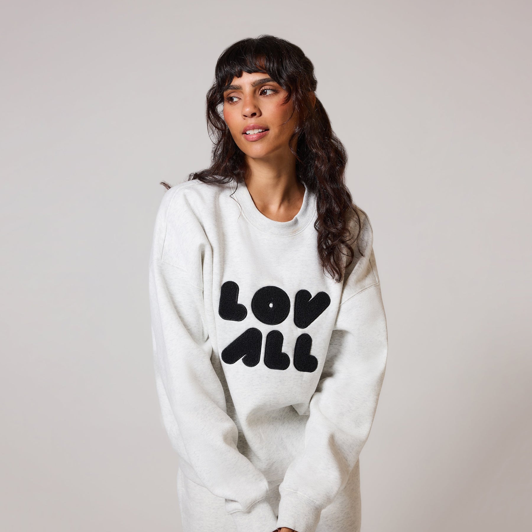 ALL SZN organique Sweat à Capuche Oversize grande taille Style 1 - Light Grey Marl